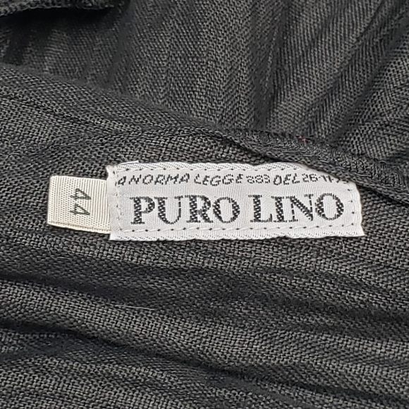 Vintage Black Women's Linen Jacket Blazer Relaxed Boxy - Picture 7 of 16